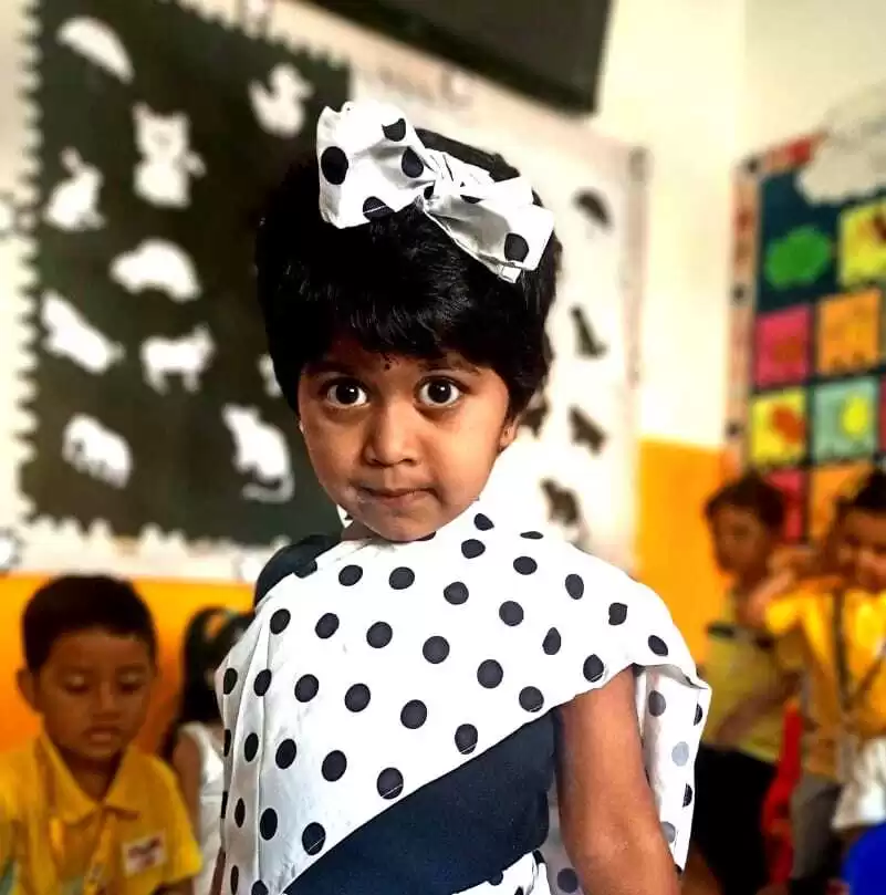 Kids on Black & White Day Black and White Day Celebrations